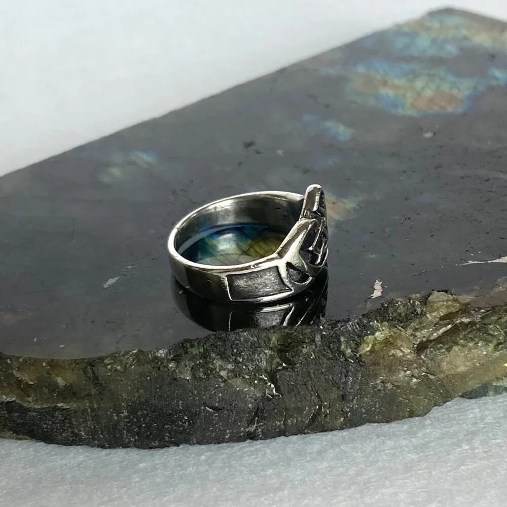 Sterling Silver 925 Celtic Knot V Band Ring Size 7 Celtic Jewelry